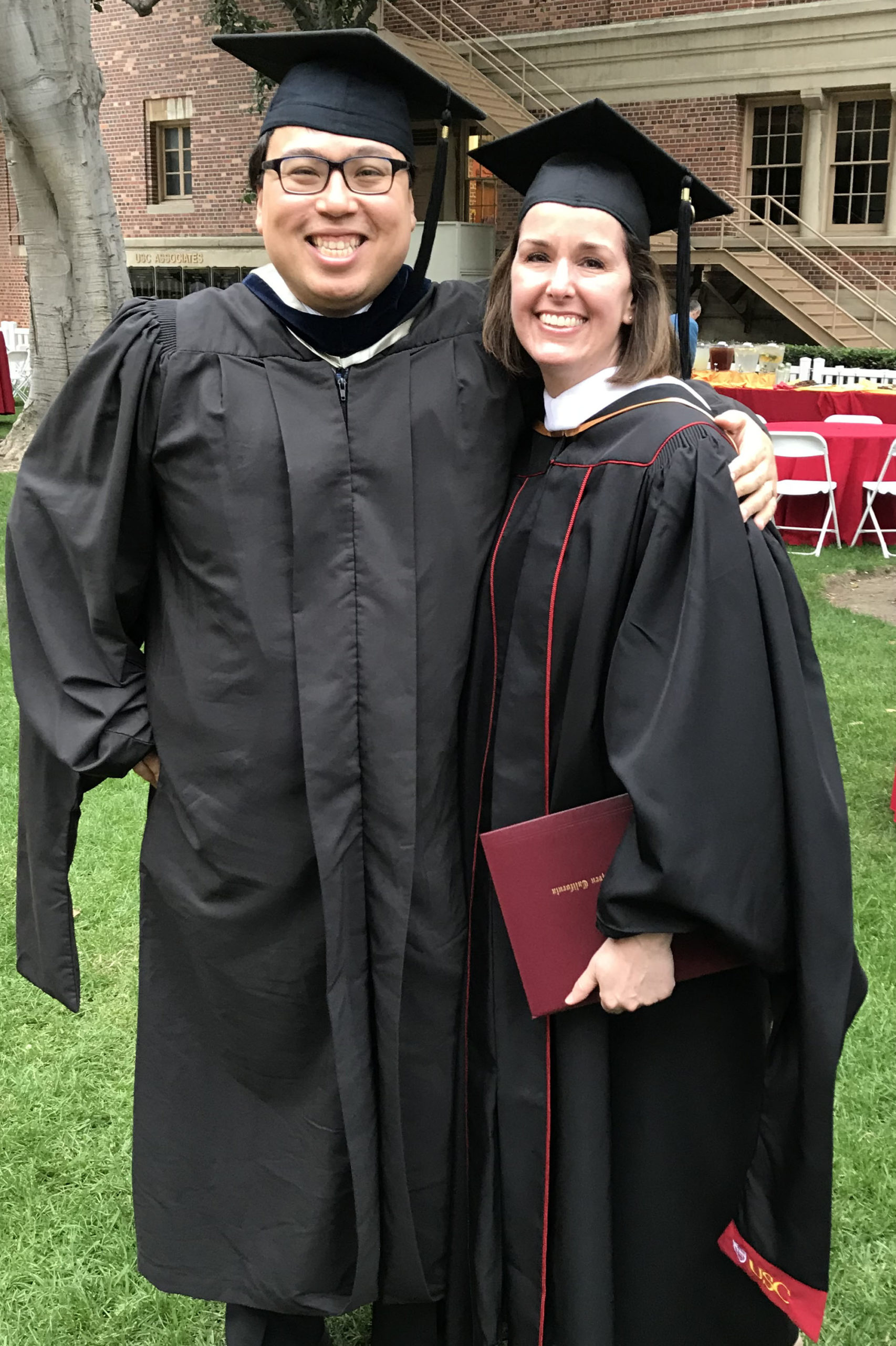 Frazier And Ho At Graduation Crop
