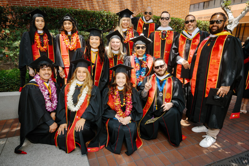 A group of Master of Science in Criminal Justice Graduates standing together.